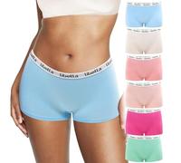 Lakpoau Boxershorts Damen Panty Baumwolle Unterhosen Frauen Baumwoll Weich Panties Frauen Hipster Under Dress Boyshorts Sportunterwäsche Mehrpack Hotpants 6er Pack UN3-XL