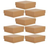 LALADEFIEE 10 Stück Schmuckbox mit Schwammkissen Rechteckige Geschenkbox aus Kraftpapier für Halskette Ohrringe und Ringe Vielseitige Aufbewahrung für Schmuck als Geschenkkästchen zu