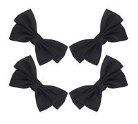LALADEFIEE 2 Paar Schleifen Schuhclips Schwarz Abnehmbare Damenschuh Accessoires aus Robustem Material für High Heels Brautschuhe und Taschen Vielseitige Schuhverzierung ohne Werkzeug