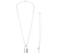 LALADEFIEE 2 Stück Damen Herren Schlüsselbein Kette Schloss Schlüssel Anhänger Halskette Modeschmuck Party Geschenk