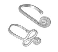 LALADEFIEE 2 Stück Premium U form Nasenringe aus Glänzendem Legierungsmetall Komfortable Fake Nose Piercing Schmuck Modische Statement nasenornamente für Damen für Alltag und Party