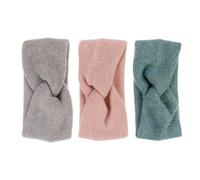 LALADEFIEE 3 Stück Pack Winter Stirnbänder aus Baumwolle Elastische Atmungsaktive Ohrenwärmer für Damen Warmes Haarband für Skaten Laufen und Alltag