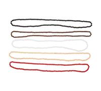 LALADEFIEE 5 Stück Unisex Holzperlenkette aus Naturholz 8mm Afrikanische Boho Halskette mit Runden Holzperlen in Verschiedenen Farben für Alltag und Hip Hop