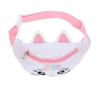 LALADEFIEE Glänzende Gürteltasche mit Glitzer Pailletten und Verstellbarem Gürtel Süße Katzen Schultertasche für Mädchen Vielseitige Bauchtasche für Sport Reisen und Festivals