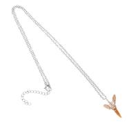 LALADEFIEE Haifischzahn Halskette aus Metall mit Silberkette Handgefertigter Versteinerter Anhänger Surfer Strandkette für Jungen und Damen