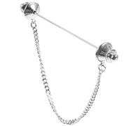 LALADEFIEE Herren Kragennadel Metall Mit Kette Silber Dekorative Hemdbrosche Krawattennadel Für Kleidung Und Anzug Vielseitige Kragenstange Für Partys Und Feiern
