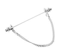 LALADEFIEE Herren Kragennadel mit Kette Metall Brosche Modisch Dekorativ Sicher Einfach zu Tragen für Hemd Kragen Anzug Accessoire Elegante Krawattennadel für Party Business Anlass