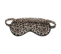 LALADEFIEE Lichtblockierende Schlafmaske aus Fauxsilk mit Verstellbarem Gummiband Leopard Print Eye Mask für Reisen Yoga Relaxation und Nachtruhe