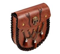 LALADEFIEE Mittelalterliche Gürteltasche aus Pu Leder im Retro Stil mit Aufbewahrung für Schlüssel und Gürtel für Cosplay Events und Musicals