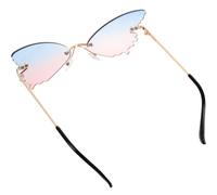 LALADEFIEE Sommerurlaub Sonnenbrille mit Blauem PC Material Lustige und Bequeme Sonnenbrille für Outdoor Reisen nicht Leicht zu Verlieren
