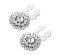 LALADEFIEE Strass Manschettenknöpfe Rund 2 Stück Kristall Knopfkappen aus Legierung Funkeln als Hemd und Ärmelknopf Überzüge für Herren Smokings bei Formellen Anlässen