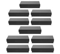 LALAFINA 10 Stück pack Kleine Uhrenbox aus Schwarzem Karton mit Einem Fach Rechteckige Uhrenaufbewahrung für Armband Schmuck Eleganter Reise und Business Organizer