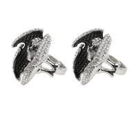 LALAFINA 2 Stück Retro Herrenring Totenkopf aus Kupfer und Zirkonia Lustiger Schädelring in Schwarz Praktische Dekoration und Accessoire für Alltag und Geschenk