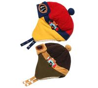 LALAFINA 2 Stück Warme Fliegermütze aus Baumwolle mit Fleece Strapazierfähige Wintermütze für Mädchen und Jungen für Draußen und Drinnen