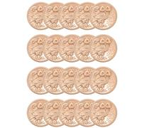 LALAFINA 20 Goldfarbene Runde Eulenknöpfe aus Legierung zum Annähen Dekorative Metallknöpfe für Taschen und Hüte für Nähen und Selbstgemacht Projekte