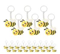 LALAFINA 24 Niedliche Bienen Schlüsselanhänger aus Pvc und Metall Leicht zu Tragen und Aufzubewahren Kreative Anhänger als Dekoration für Geldbörsen und Telefone