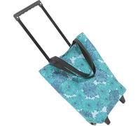 LALAFINA Faltbarer Einkaufstrolley mit 21kg Kapazität Leichter und Geräumiger Einkaufswagen aus Canvas und Abs für Reisen und Einkaufen mit Rollen