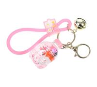 LALAFINA Kawaii Floating Bunny Schlüsselanhänger Süßer Hasen schlüsselanhänger für Rucksack Tasche mit Flüssigkeit Niedliches DIY Schmuckelement für Frauen Mädchen