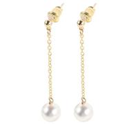 LALAFINA Lange Ohrringe mit S925 Silber Nadel und Unechten Perlenquasten Modischer Ohrschmuck für Damen Eleganter Statement Style für Frühling und Sommer Zufälliger Stil