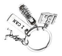 LALAFINA Marathon Schlüsselanhänger 6.10X3.00 Zoll Motiv I Can Langlebigem Metall für Läufer als Geschenkidee und Sporttaschen Zubehör