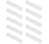 LALAFINA Transparente Stiftebox aus Kunststoff 10 Stück Quadratische Stiftverpackung für Schule und Büro Langlebiger Stiftbehälter für Kugelschreiber und Bleistifte