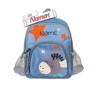 LALALO Kindergartenrucksack mit Namen personalisiert, Sterntaler Kinderrucksack, Kinder Rucksack für Kindergarten Kita, Kleinkind Tasche, Kindergartentasche (Esel Emmi/Stern)