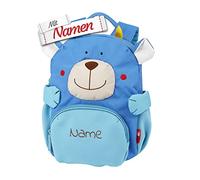 LALALO Sigikid Kindergartenrucksack mit Namen personalisiert (bestickt), Kinderrucksack, Kinder Rucksack für Kindergarten Kita, Kleinkind Tasche, Kindergartentasche (Bär)