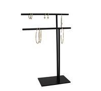 LaLe Living Schmuckständer Butik aus Eisen, 25 x 18,5 cm Schmuckaufbewahrung von Ketten, Armbänder und Ohrringe (Schwarz)