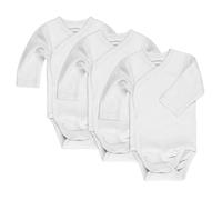 LaLoona Wickelbody Langarm 3er Pack - Weiß - Gr. 62/68