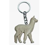 Lama Alpaka Alpaca weiß Schlüsselanhänger aus Holz