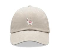 Lama Baseballkappe Vintage Washed Unisex Dad Hat Verstellbar, stone, Einheitsgröße