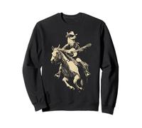 Lama, Cowboy, spielt Gitarre, Reiter, Westerntier, Rodeo Sweatshirt