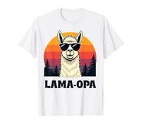 Lama-Opa Lustige Opa Lama Alpaka Sprüche Herren T-Shirt