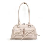 Lamala Y2k Ita Bag Süße Handtasche, modische PU-Leder-Unterarm-Umhängetasche, geeignet für Mädchen und Frauen, einfarbig, großes Fassungsvermögen (17 x 30 x 10 cm)., weiß