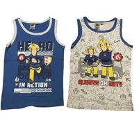 Lamaloli Feuerwehrmann Sam 2er Pack Unterhemden Top Tanktop (DE/NL/SE/PL, Numerisch, 122, 128, Regular)