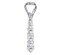 LAMAME Herren-Krawatte mit Rauchpilz-Aufdruck, Seidenkrawatte für Party, Hochzeit, geschäftliche Anlässe, Süßer Pinguin, One size