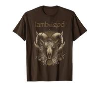 Lamb of God Ram Skull Brown T-Shirt, Herren, Braun, L
