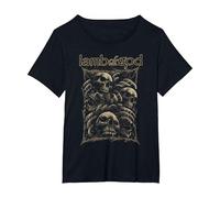 Lamb of God Skull Collage T-Shirt, Damen Große Größen, Schwarz, 5X