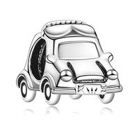 LaMenars Compact Car Charm für Armbänder 925 Silber Anhänger Perlen für Halsketten Baumeln zum Muttertag Geburtstag Weihnachten