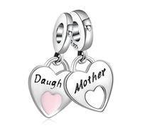 LaMenars Damen-Armband aus Sterling Silber Love You Mum Infinity Heart Armband Charm für Damen Geburtstag Weihnachten Charms, Zirkonia
