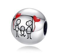 LaMenars Wife Grand Daughter Sister Daughter Mom Daughter & Mother Family Members Charm für Armbänder 925 Silber Anhänger Perlen für Halsketten Baumeln zum Muttertag Geburtstag