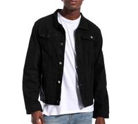 LAMKUKU Herren Jeansjacke, zerrissen, schmale Jeansjacke, Mantel f?r M?nner (gro?