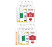 Lammcou Kofferanhänger für Kreuzfahrten, XXL Mein Schiff Cruise Luggage Tag, Gepäckanhänger Set für Aida MSC Costa, Durchsichtig Schiffsreise Koffer Anhänger mit Schlüsselband (9 Pack, 19 * 11cm)