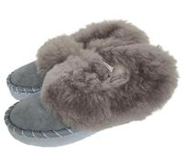 LAMMFELL Warme HAUSSCHUHE Gr.29 NEU, Schaffell/-leder Schurwolle Handarbeit ohne Muster diverse Versionen (Grau, 29, EU Schuhgrößensystem, Kleinkind, Damen, Numerisch, M, 29)
