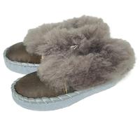 LAMMFELL Warme HAUSSCHUHE Gr.29 NEU, Schaffell/-leder Schurwolle Handarbeit ohne Muster diverse Versionen (Braun/Braun, 29, EU Schuhgrößensystem, Kleinkind, Damen, Numerisch, M, 29)