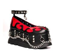 LAMODA Damen See Through Wedges, Red Flame, 41 EU