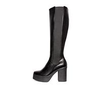 LAMODA Damen Yes Knee High Boot, Black Pu, 37 EU