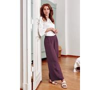 l'amour est bleu Weite Bundfaltenhose aus Tencel bordeaux XS