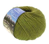 LANA GROSSA Alpina | Landhauswolle und Trachtengarn, waschmaschinenfest | Handstrickgarn aus 80% Schurwolle & 20% Polyamid | 100g Wolle zum Stricken & Häkeln | 210m Garn 65