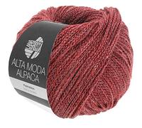 LANA GROSSA Alta Moda Alpaca | Kettengarn aus Alpaka (Baby) | Handstrickgarn aus 90% Alpaka (Baby), 5% Schurwolle (Merino) & 5% Polyamid | 50g Wolle zum Stricken & Häkeln | 140m Garn 90